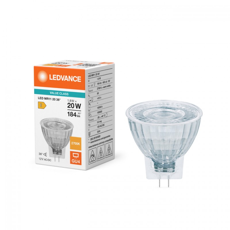 LP MR11 GL 20 1,8W/927 12V GU4 OSRAM фото 2